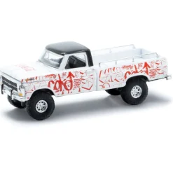 Coca-Cola 1969 Ford F-100 Ranger 4X4 & 1990 Ford Mustang GT with Trailer 1:64 Scale Diecast Model Truck by M2 Machines