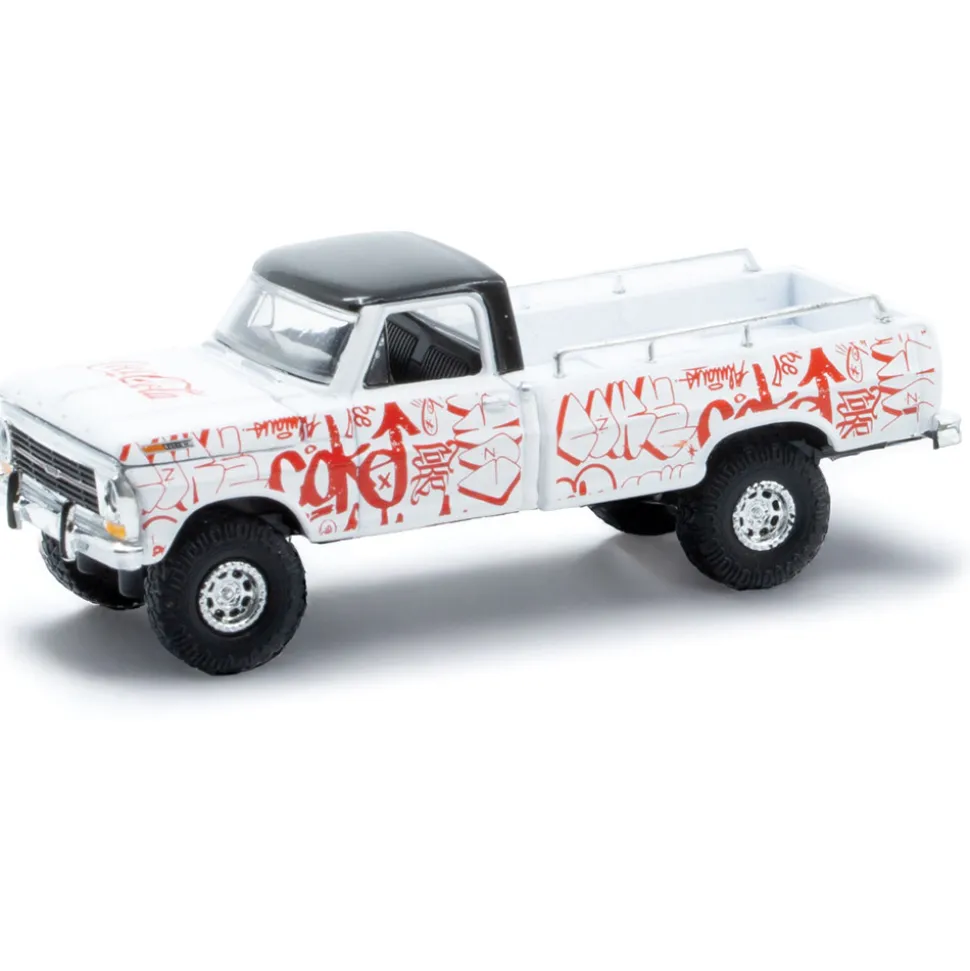 Coca-Cola 1969 Ford F-100 Ranger 4X4 & 1990 Ford Mustang GT with Trailer 1:64 Scale Diecast Model Truck by M2 Machines