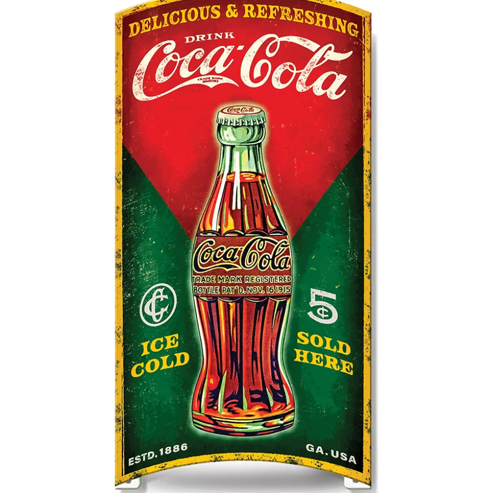 Coca-Cola Rolled 3D Metal Sign Metal Sign by Desperate Enterprises
