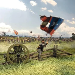 Confederate Flagbearer, 5th Texas, “Lone Star” Flag 1/30 Fig William Britain (31393) 1:30 Scale Metal by William Britain