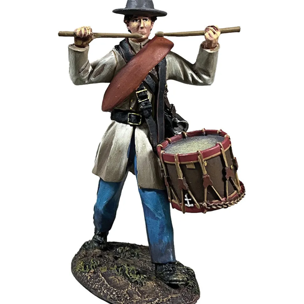 Confederate Infantry Drummer Marching 1/30 Figure William Britain (31498) 1:30 scale Metal by William Britain