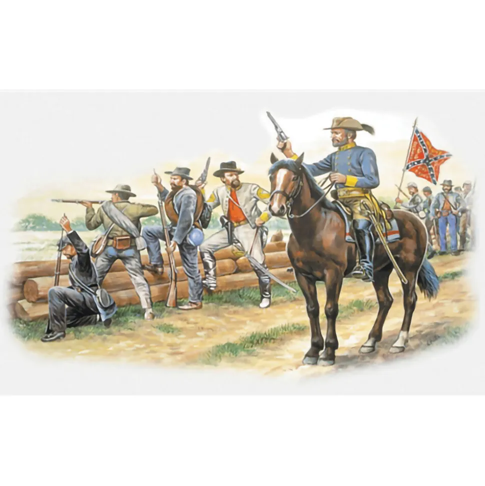 Confederate Infantry 1/72 Plastic Figures Italeri (6014) 1:72 Scale Plastic by Italeri