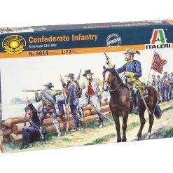 Confederate Infantry 1/72 Plastic Figures Italeri (6014) 1:72 Scale Plastic by Italeri