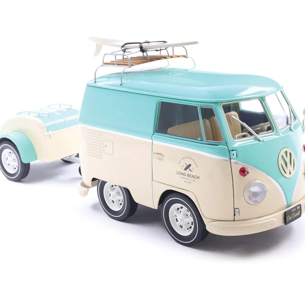 2024 Cool Combi - Mint Green & White 1:18 Scale Diecast Model Truck by Solido