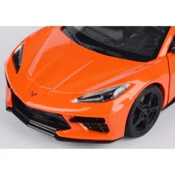 2020 Corvette C8 - Orange 1:24 Scale Diecast Model Car by Motormax