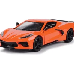 2020 Corvette C8 - Orange 1:24 Scale Diecast Model Car by Motormax