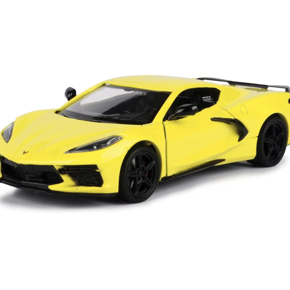 2020 Corvette C8 - Yellow 1:24 Scale Diecast Model Car by Motormax