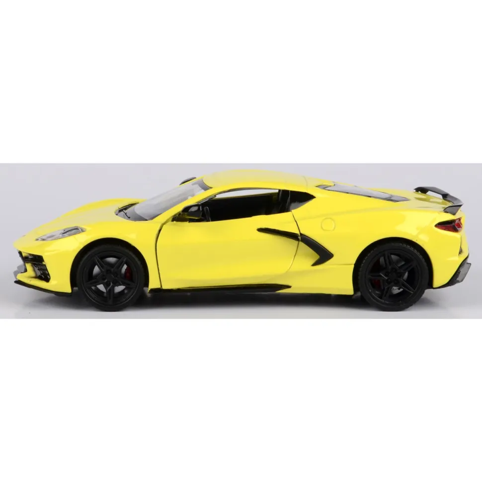 2020 Corvette C8 - Yellow 1:24 Scale Diecast Model Car by Motormax