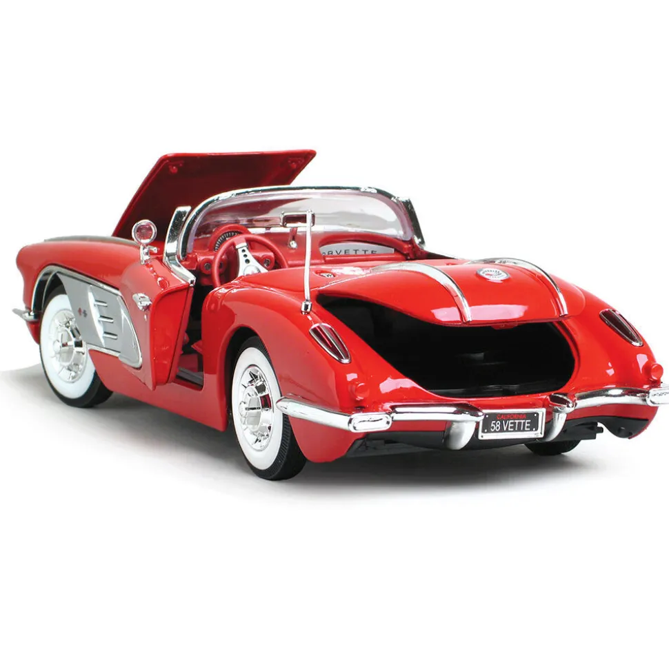 1958 Corvette - Red 1:18 Scale Diecast Model by Motormax