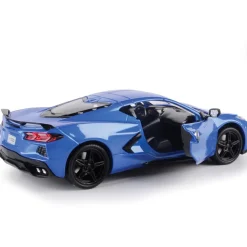 2020 Corvette Stingray C8 - Elkhart Lake Blue 1:24 Scale Diecast Model Car by Motormax