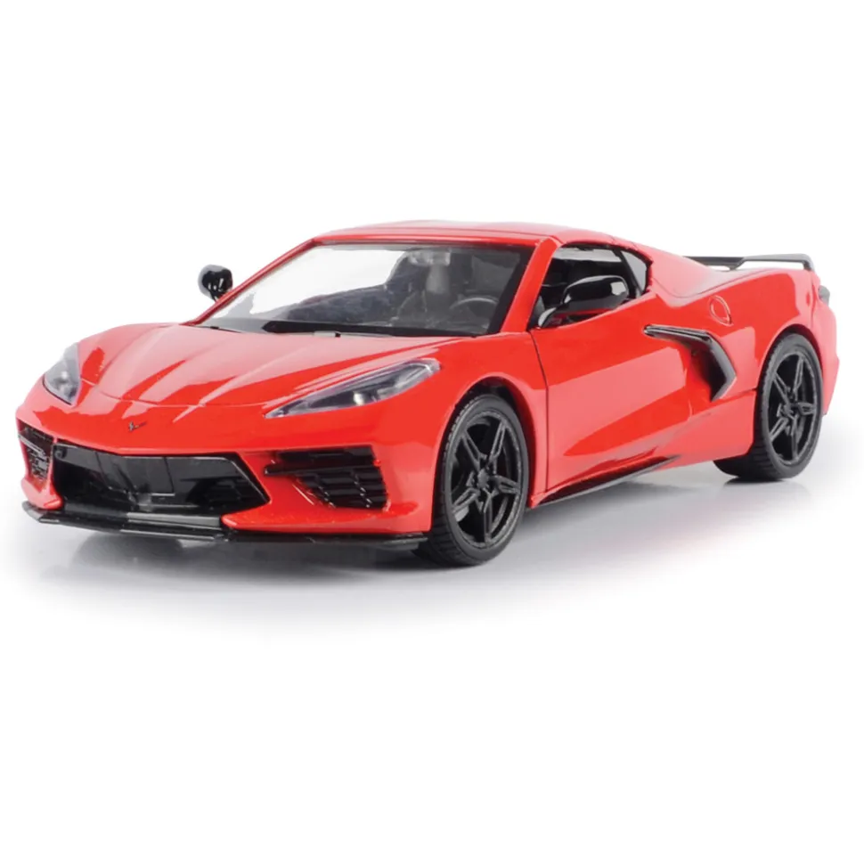 2020 Corvette Stingray C8 - Torch Red 1:24 Scale Diecast Model Car by Motormax