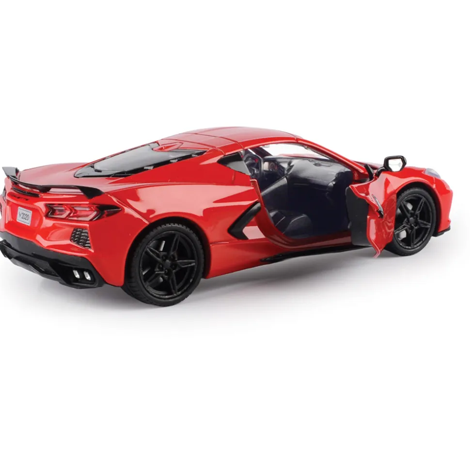 2020 Corvette Stingray C8 - Torch Red 1:24 Scale Diecast Model Car by Motormax