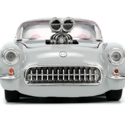 1957 Corvette w/Bugs Bunny Figure Hollywood Rides 1:24 Scale Diecast Model Car by Jada Toys