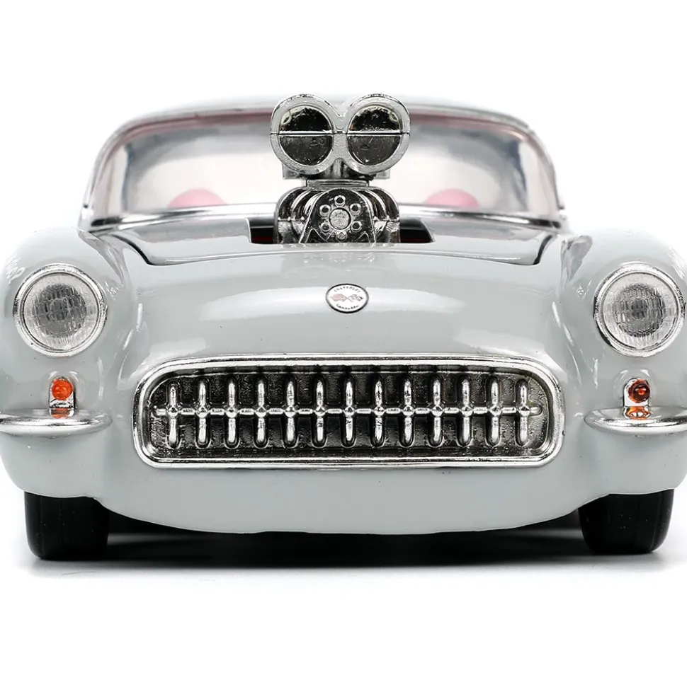 1957 Corvette w/Bugs Bunny Figure Hollywood Rides 1:24 Scale Diecast Model Car by Jada Toys
