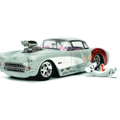 1957 Corvette w/Bugs Bunny Figure Hollywood Rides 1:24 Scale Diecast Model Car by Jada Toys