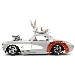 1957 Corvette w/Bugs Bunny Figure Hollywood Rides 1:24 Scale Diecast Model Car by Jada Toys