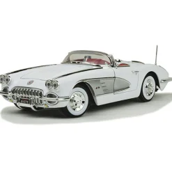 1958 Corvette - white 1:18 Scale Diecast Model by Motormax