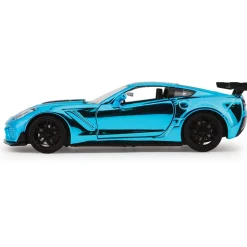2019 Corvette ZR1 Mirror Finish Blue- That's a Wrap 1:24 Scale Diecast Model Car by Motormax