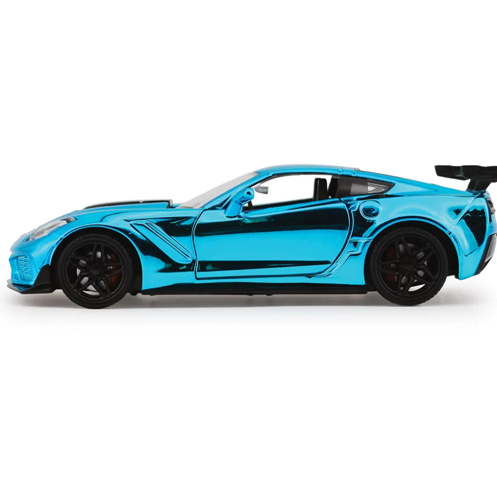 2019 Corvette ZR1 Mirror Finish Blue- That's a Wrap 1:24 Scale Diecast Model Car by Motormax