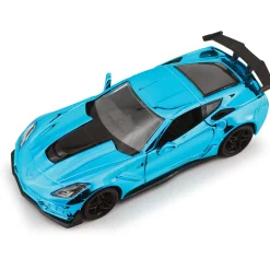2019 Corvette ZR1 Mirror Finish Blue- That's a Wrap 1:24 Scale Diecast Model Car by Motormax