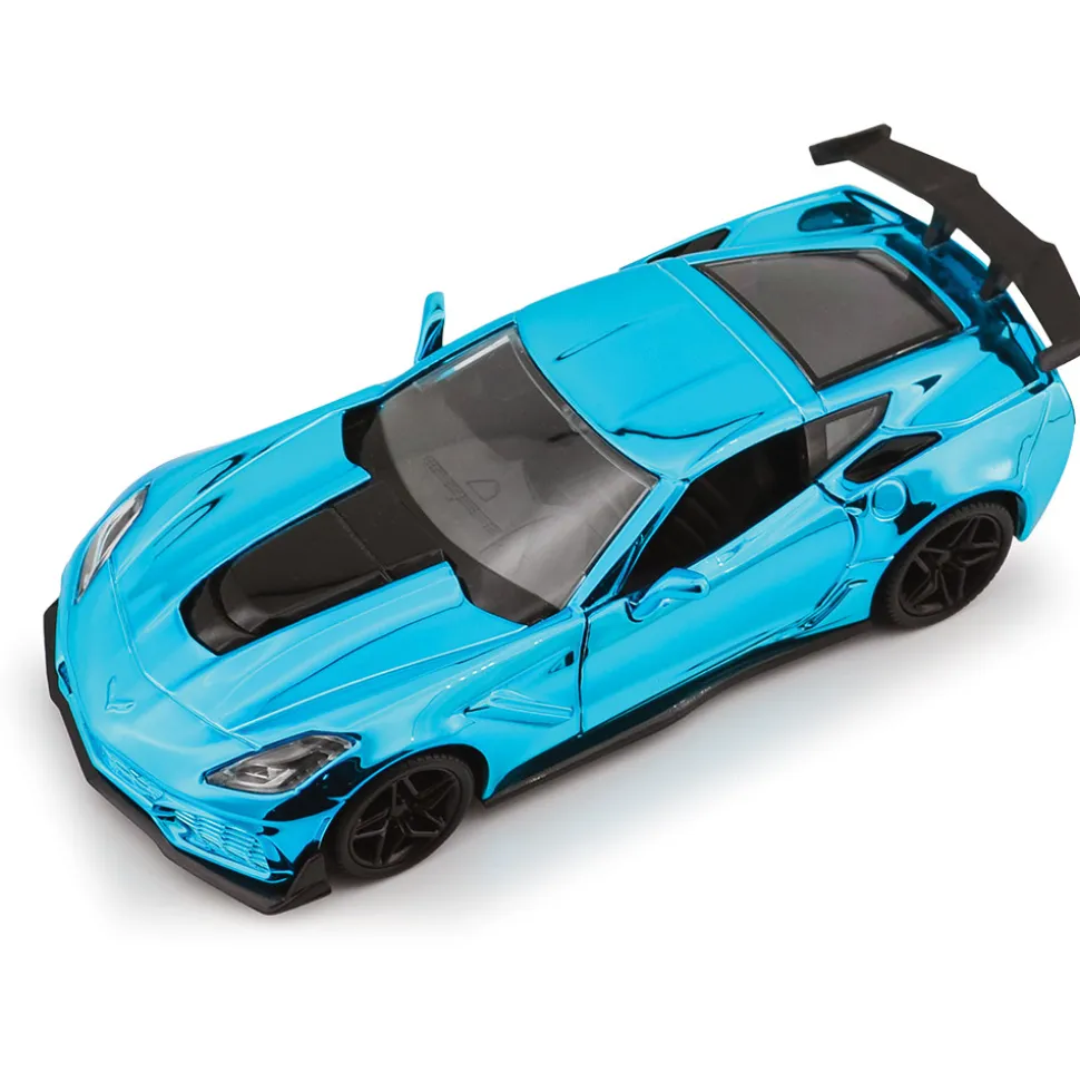 2019 Corvette ZR1 Mirror Finish Blue- That's a Wrap 1:24 Scale Diecast Model Car by Motormax