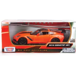 2019 Corvette ZR1 Track Pack - Sebring Orange 1:24 Scale Diecast Model Car by Motormax