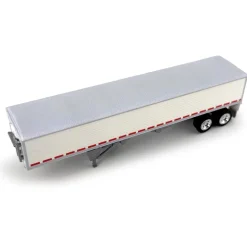 Covered Grain Trailer White with Silver Tarp 1:87 Scale Model Truck by HO Logistics