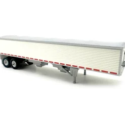 Covered Grain Trailer White with Silver Tarp 1:87 Scale Model Truck by HO Logistics