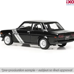 1971 Datsun 510 - Black 1:64 Scale Diecast Model Car by IXO Models