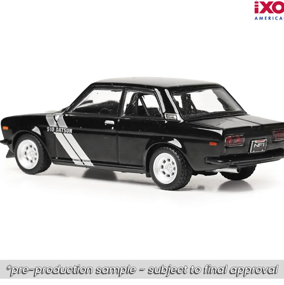 1971 Datsun 510 - Black 1:64 Scale Diecast Model Car by IXO Models