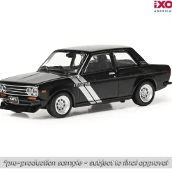 1971 Datsun 510 - Black 1:64 Scale Diecast Model Car by IXO Models