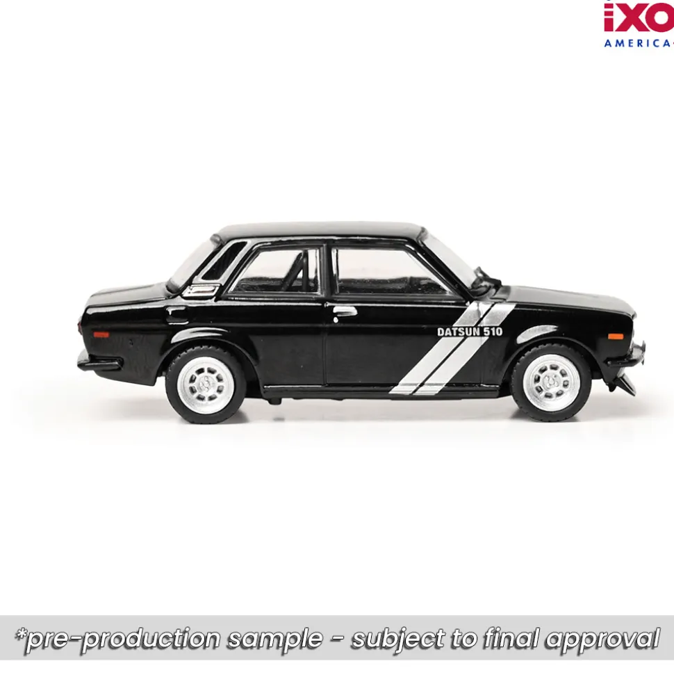 1971 Datsun 510 - Black 1:64 Scale Diecast Model Car by IXO Models
