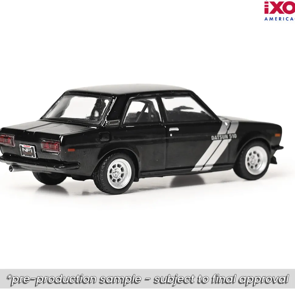 1971 Datsun 510 - Black 1:64 Scale Diecast Model Car by IXO Models