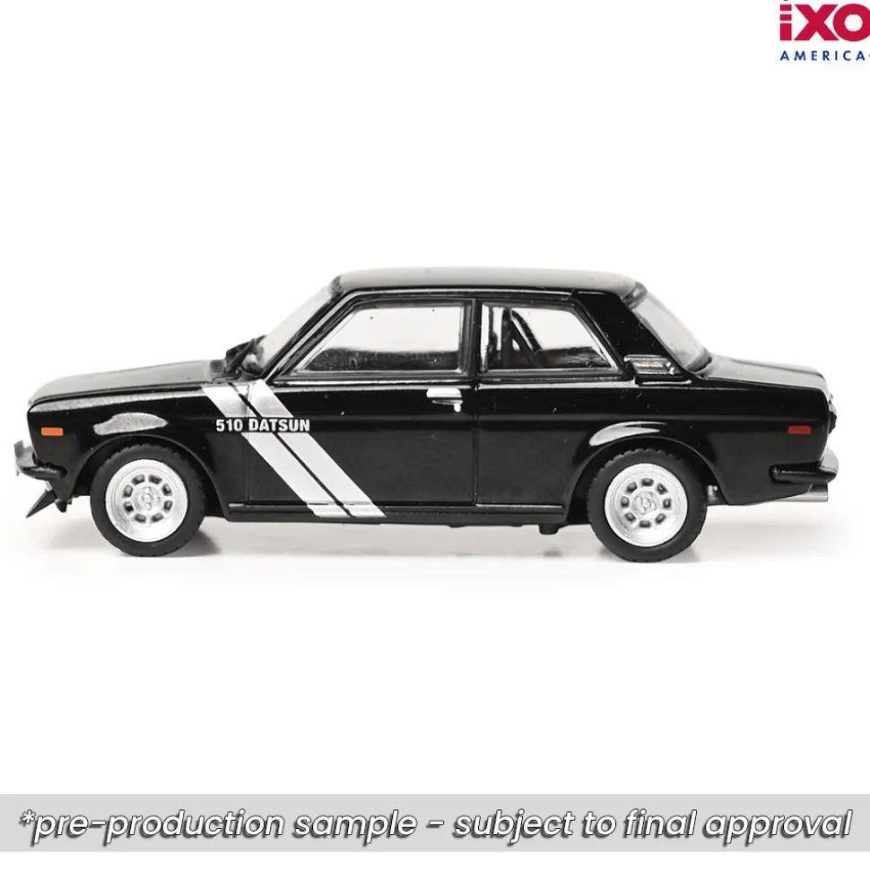 1971 Datsun 510 - Black 1:64 Scale Diecast Model Car by IXO Models
