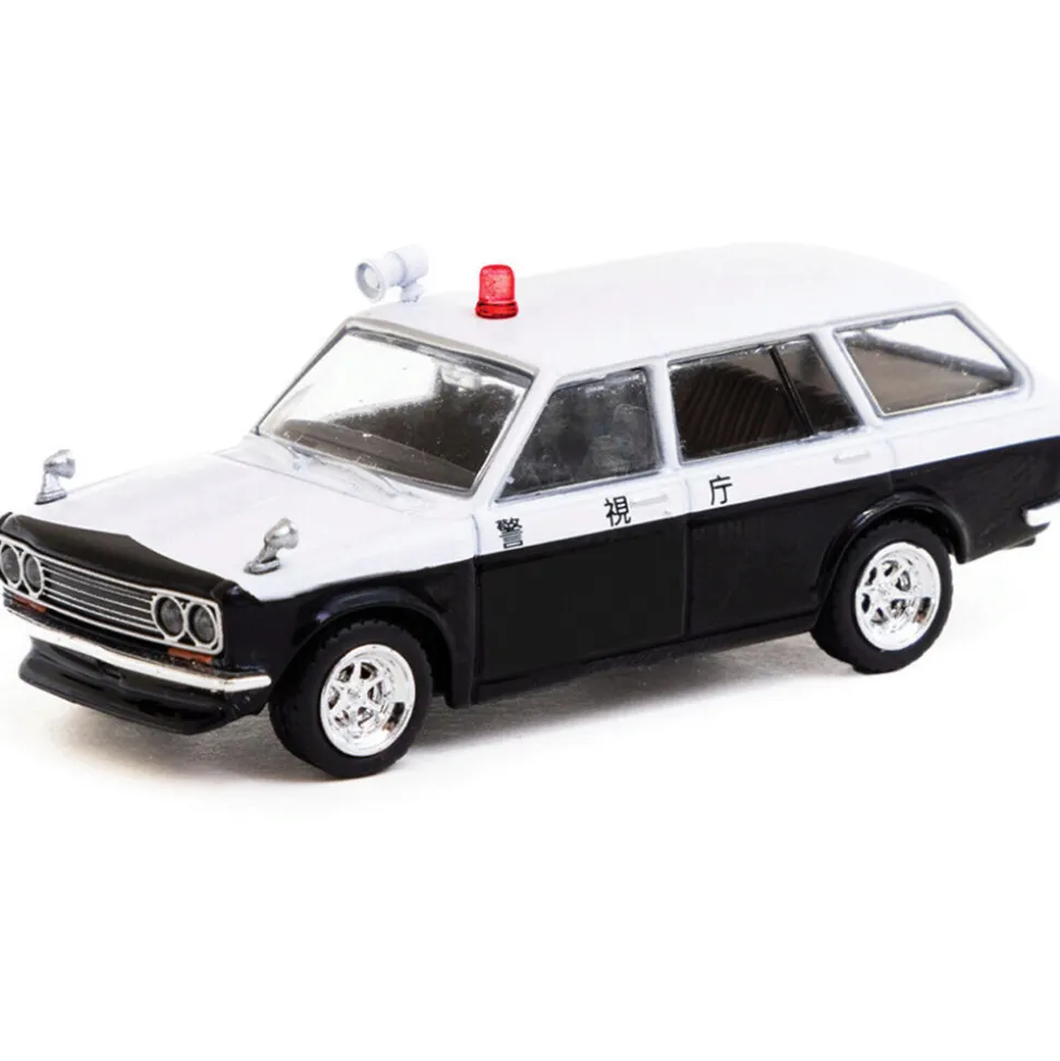 Datsun Bluebird 510 Wagon Japan Police Car - MiJo Exclusives 1:64 Scale Diecast Model Car by Tarmac Works