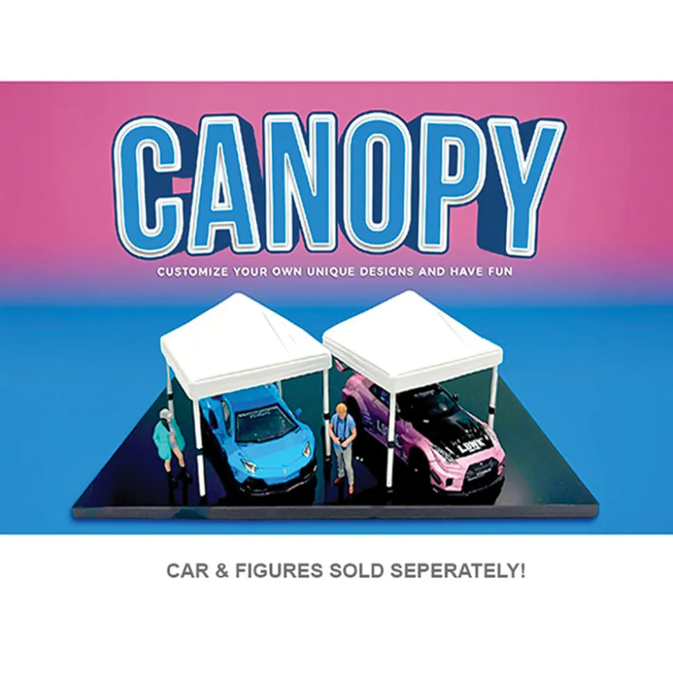 Diecast Popup Canopy Two-Pack - White 1:64 Scale Diecast Accessory by American Diorama
