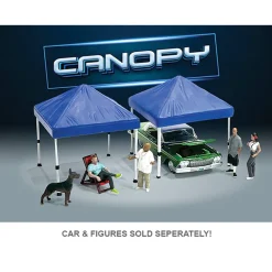 Diecast Popup Canopy Two-Pack - Blue 1:64 Scale Diecast Accessory by American Diorama