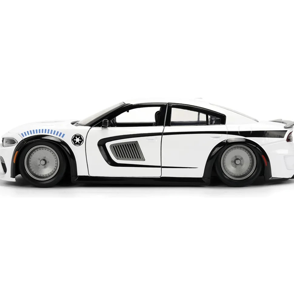 2015 Dodge Challenger Hellcat w/Stormtrooper Figure 1:24 Scale Diecast Model Car by Jada Toys