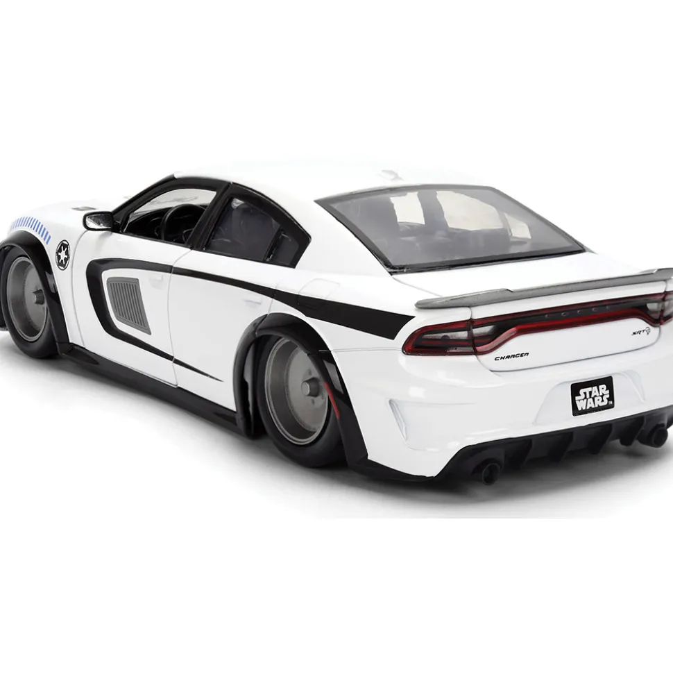 2015 Dodge Challenger Hellcat w/Stormtrooper Figure 1:24 Scale Diecast Model Car by Jada Toys