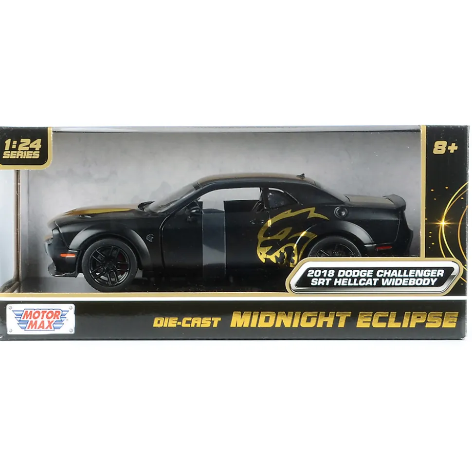2018 Dodge Challenger SRT Hellcat Widebody - Midnight Eclipse 1:24 Scale Diecast Model Car by Motormax