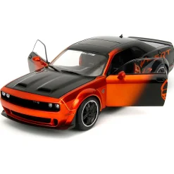 2015 Dodge Challenger SRT Hellcat Redeye Widebody - Pink Slips Candy Orange 1:18 Scale Diecast Model Car by Pink Slips