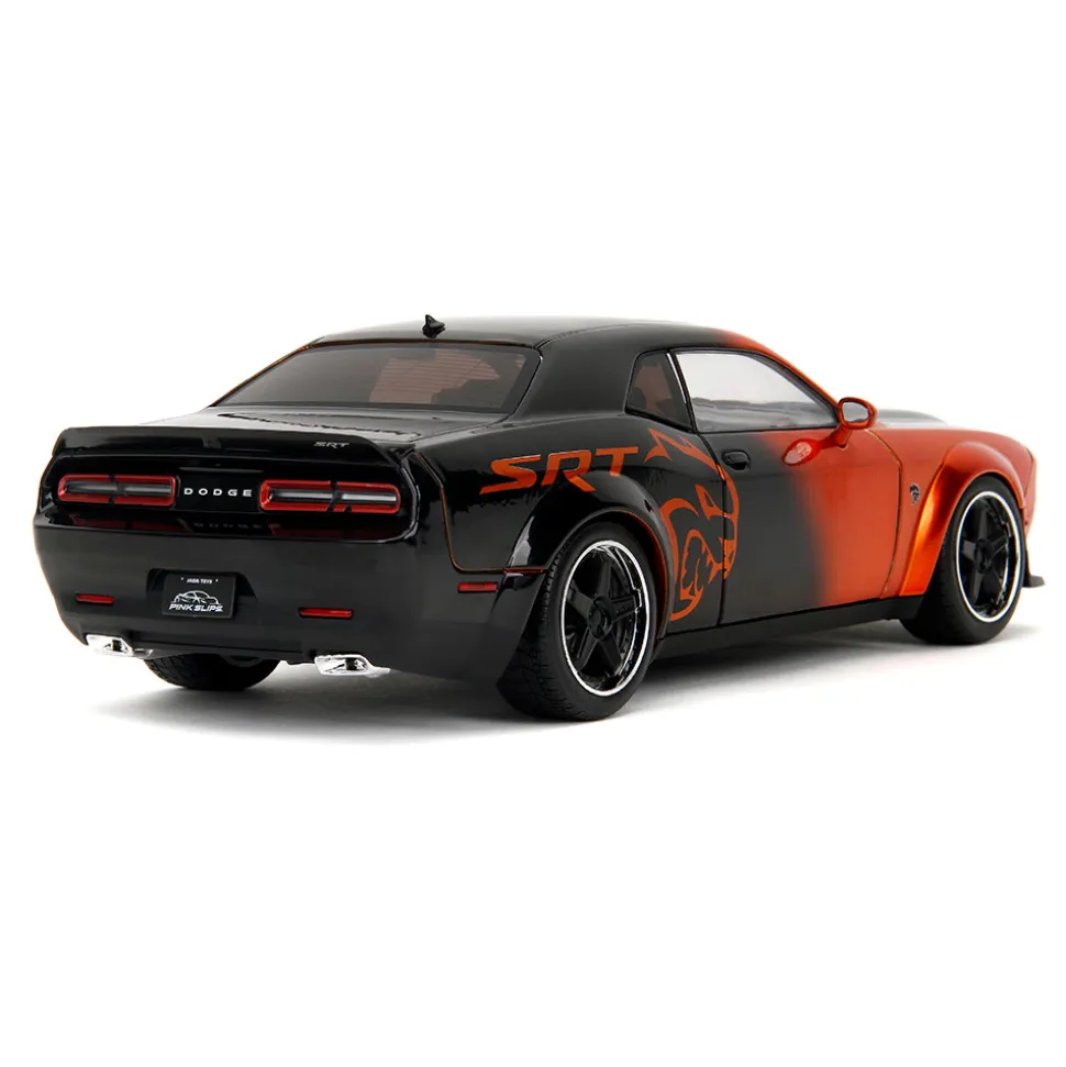 2015 Dodge Challenger SRT Hellcat Redeye Widebody - Pink Slips Candy Orange 1:18 Scale Diecast Model Car by Pink Slips