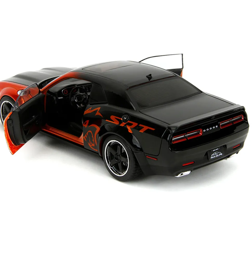 2015 Dodge Challenger SRT Hellcat Redeye Widebody - Pink Slips Candy Orange 1:18 Scale Diecast Model Car by Pink Slips