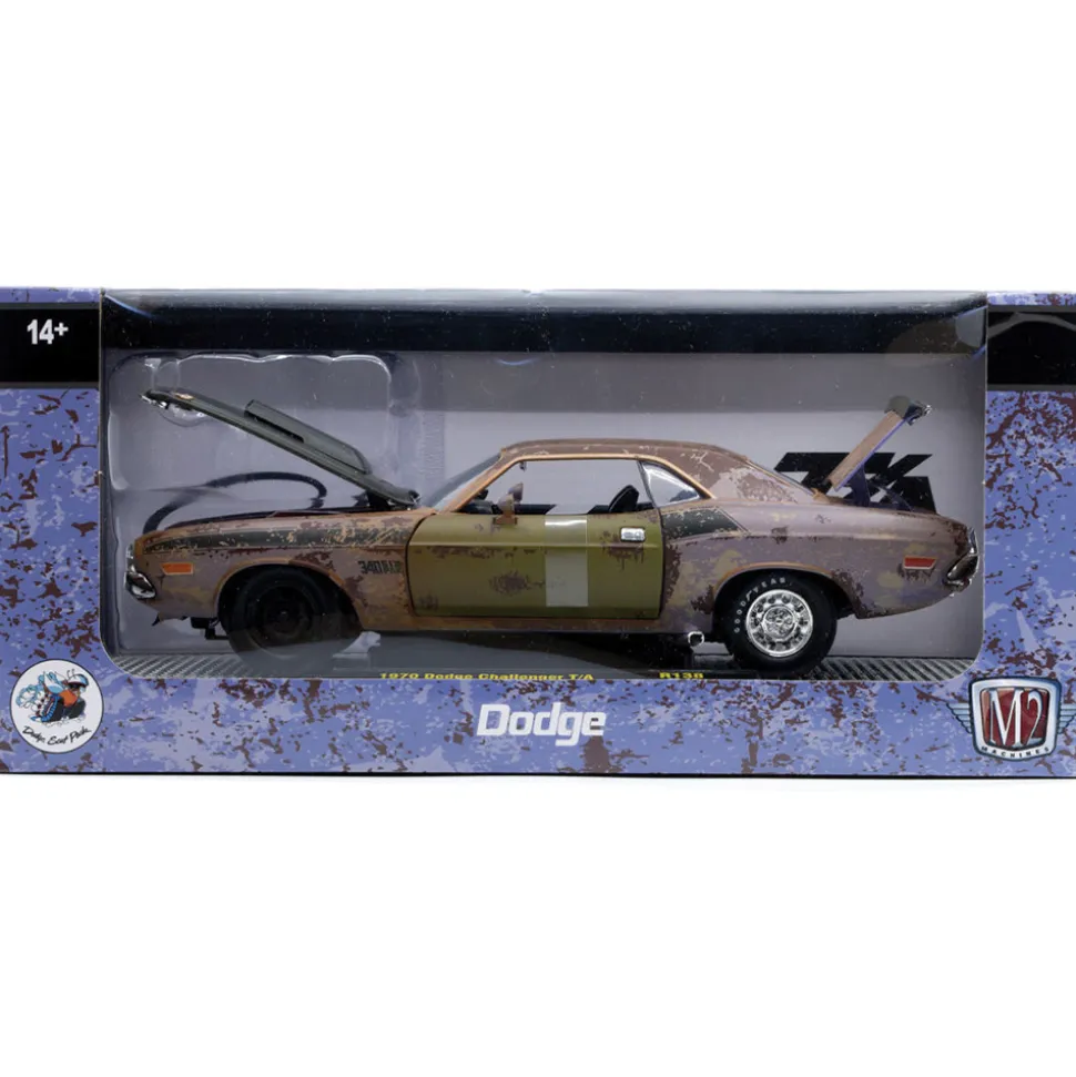 1970 Dodge Challenger T/A - Unrestored Classic 1:24 Scale Diecast Model Car by M2 Machines