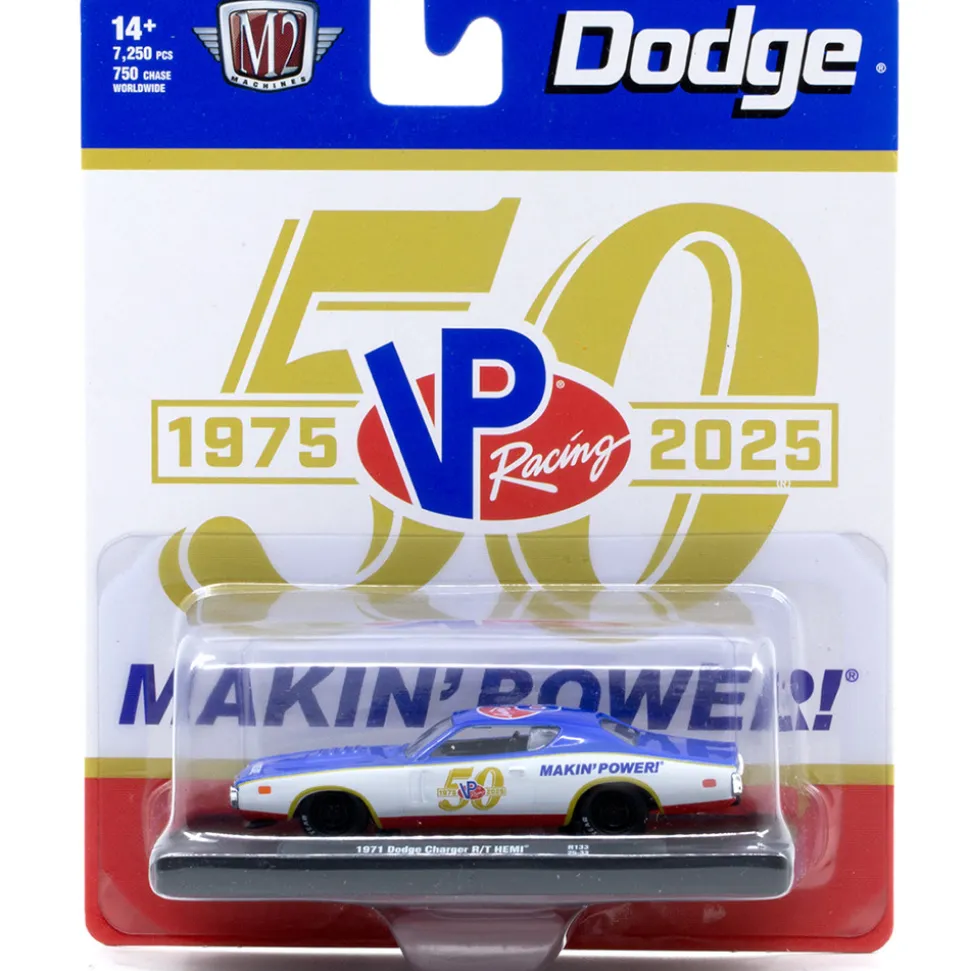 1971 Dodge Charger R/T HEM - 50th Anniversary 1:64 Scale Diecast Model Car by M2 Machines