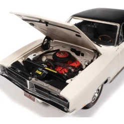 1969 Dodge Charger R/T - W1 White 1:18 Scale Diecast Model Car by American Muscle - Ertl