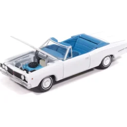 1968 Dodge Coronet 500 Convertible - White 1:64 Scale Diecast Model Car by Auto World