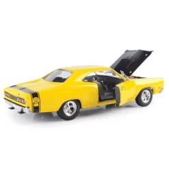 1969 Dodge Coronet SuperBee - Yellow 1:24 Scale Diecast Model Car by Motormax
