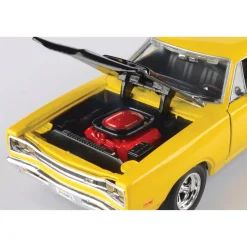1969 Dodge Coronet SuperBee - Yellow 1:24 Scale Diecast Model Car by Motormax