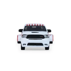 2018 Dodge Durango & 2016 Dodge Challenger SRT Hellcat with Flatbed Trailer 1:64 Scale Diecast Model Truck by Greenlight
